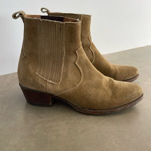 FRYE suede western bootie